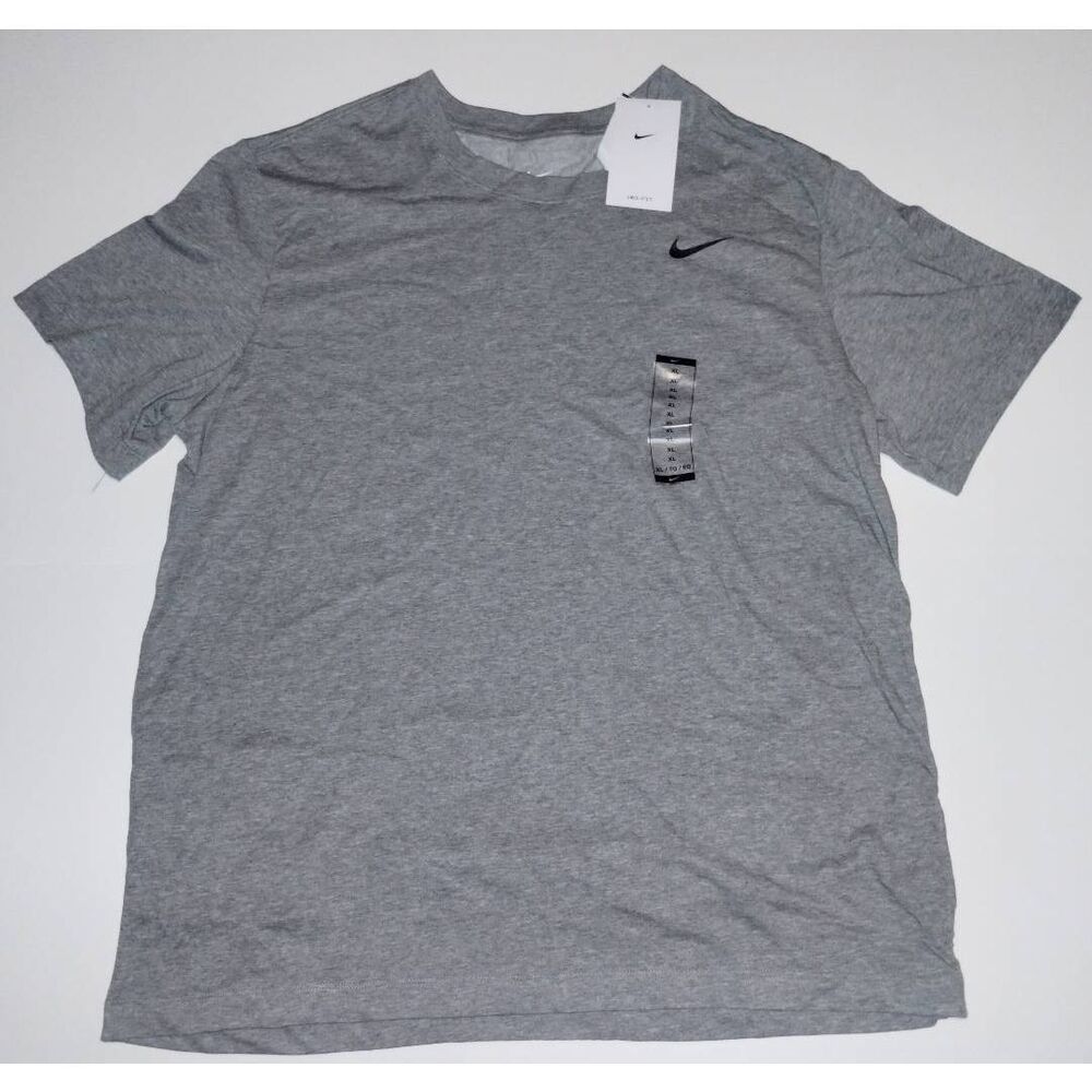 Nike Grey Classic‎ Dri Fit Tee Shirt Men Size XL Workout Athleisure New With Tag